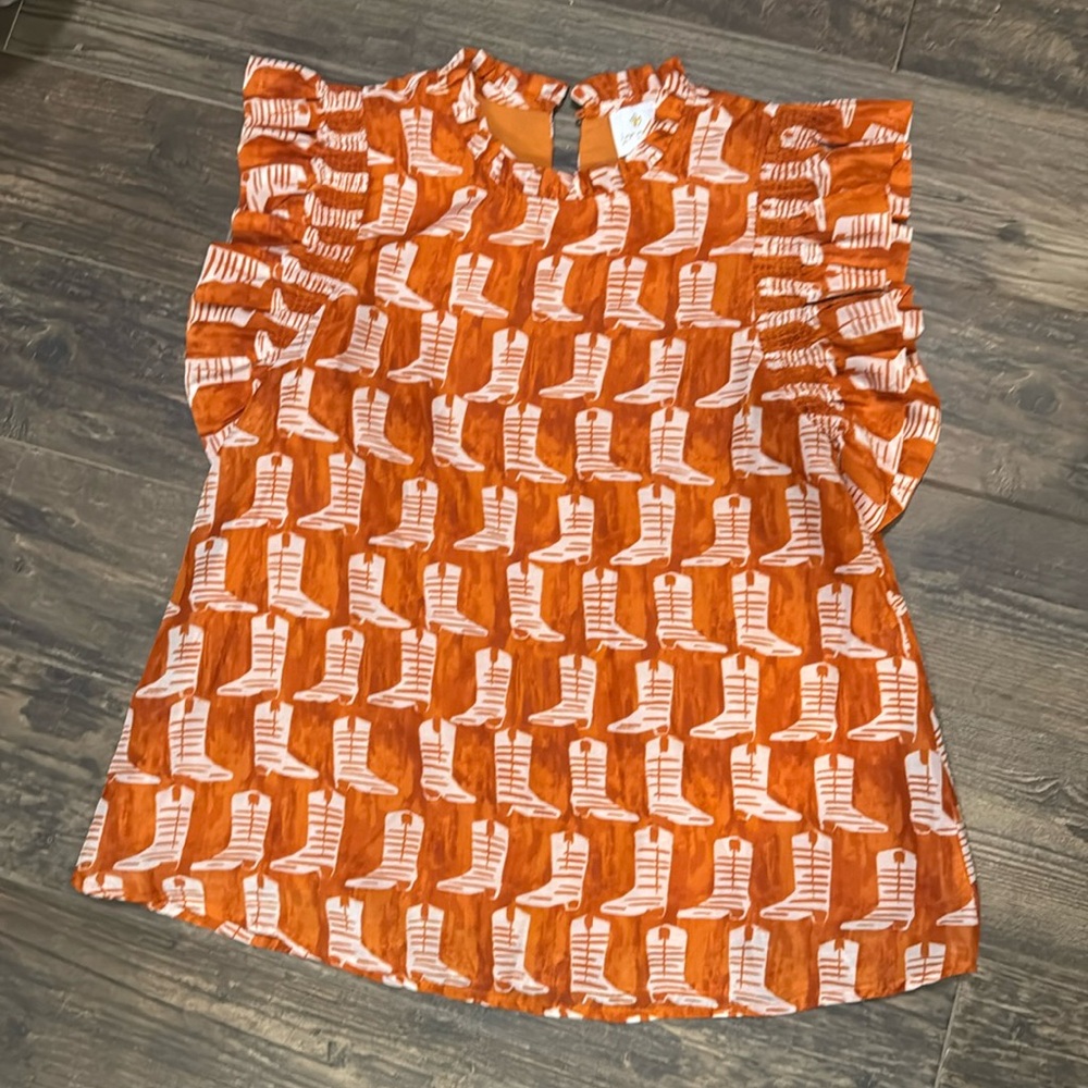 J.Marie Texas Longhorn blouse